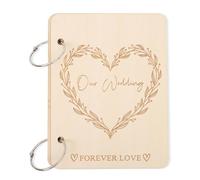 YOUAME Wood Wedding Card Keeper - Greeting Card Organizer, Wedding Album Gift, Wedding Shot Photo Frame, Wedding Favor