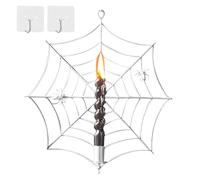 Youany Candle Holder - Spider Web Candles Holders | Gothic Stand Festive Mount for Hallway Festival Party Home Interior Bedroom Holiday Wall