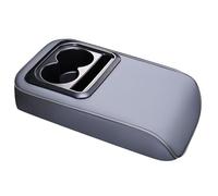 Youany Car Armrest Cushion | Leather Armrest Protector Pad,Automotive Interior Arm Rest Heightening Cushion with Cup Organizer and Phone Holder for Truck Auto
