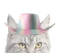 Youany Cat Cowboy Hat,Funny Halloween Adjustable Headgear | Small Dog Cowboy Costume Hat,for Party Cosplay Celebration Event Photography Festival Christmas Holiday