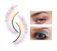 Youany Colored Eyelashes - False Colorful Lashes | Long Volume Reusable Eye Makeup for Party Wedding Beginners Cosplay Halloweens Pride