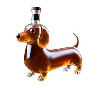 Youany Dachshund Dog Whiskey Bottle, Dachshund Shape Whiskey Glass Tumbler, Transparent Wine Container Dispenser For Birthday, Christmas, Wedding, Housewarming