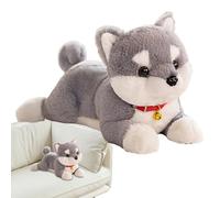 Youany Dog Plush - 15inch Realistic Puppy Doll with Bell | Lying Stuffed Dogs for Kids,for Kids Girls Boys Birthday Christmas