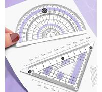 Youany Geometry Set for Students - Protractor and Compass Set for Drawing,Drafting Square Measuring Tools for Drawing Design Sketching Art Engineering Girls Boys College Classroom School