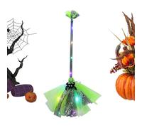 Youany Halloween Witch Costume Broom,LED Light up Cosplay - Halloween Party Witch Costume Broom | for Teens Students Women Girls Adults Haunted House Graveyard Party Escape Room