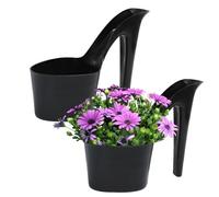 Youany High Heel Shoe Shaped Plant Pot, 2 Unique Shaped Planter, Small Succulent Pots Cactus Plant Pots, Decorative Lady Shoe Shape Floral Pots, Succulent Pots For Living Room, Yard
