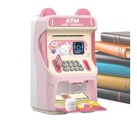 Youany Kids ATM,Electronic with Music Facial Recognition,ATM Machine Kids Safe Bank - for Cash Bill Coin Ages Over 3 Home Preschool Learning Birthday