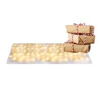 Youany Lighted Snow Blanket,Soft Snow Blanket with Lights Decor - 8 Lighting Modes Fake Mat Tablecloth | for Floor Village Wall Holiday Winter Fireplaces Indoor