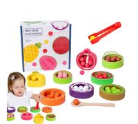 Youany Sorting Toys | Early Learning Fine Motor Skill Toy,Fruit Color Classification Cup Bead Clip Game,for Kids Boys Girls Preschoolers Kindergarten Classroom Homeschool Nursery
