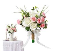 Youany Wedding Bouquet - Artificial Bridesmaid Flower Bouquet | Rustic Table Centerpieces for Party Ceremony Vow Renewal Fall Photoshoots Engagement Church Holiday Birthday Women