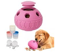 YOUAWE Frozen Treat Dispensing Dog Toys, Enrichment Licking & Puzzle Feeder, Sturdy Rubber Interactive Dog Toys, Dog Chew Toy for Happy, Cool Pups - Reduces Anxiety, Easy to Clean (Pink)