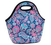YOUBDM Neoprene Lunch Bags Thermal Insulated Lunch Tote Bag Reusable Washable Neoprene Picnic Bag for Women Men