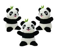 YOUBEMAGIC Panda Plush Dog Toy Squeaky Toy, Interactive Hide and Seek Replacement Dog Toys for Small & Medium Dogs (3Pcs Squeaky Panda)