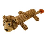 YOUBEMAGIC Squeaky Dog Toy No Stuffing with 2 Squeaker Body, Plush Monkey Animal Interactive Chew Dog Toy for Small Medium Large Dogs