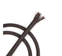 YOUBO Expandable Braided Cable Sleeve, PP Yarn + PET Braided Expandable Sleeving Cable Management Protection High Density PET Wire Cover Sheath for Cables (Brown Black, 8mm-49ft)