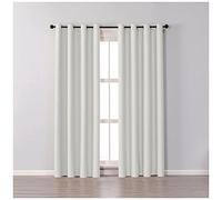 YOUCAI Blackout Curtains - Thermal Insulated, Noise Reducing Eyelet Ring Top Darkening Decorative Curtain for Bedroom and Living Room Curtains White 150x250cm(1 Panel)