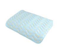 YOUCAI Cute Cartoon Print Cool Pet Mat Cat Puppys Self Cooling Pad Bed Ice Silk Reusable Washable Non-Slip Comfort Blanket Soft for Crate Cage Nest Car BlueWave