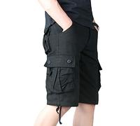 YOUCAI Men Casual Cargo Shorts Chino Combat Shorts with Multi Pockets Tactical Climbing Shorts Summer Casual Work Fishing Hiking Shorts,Black,42