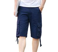 YOUCAI Men Casual Cargo Shorts Chino Combat Shorts with Multi Pockets Tactical Climbing Shorts Summer Casual Work Fishing Hiking Shorts,Navy,42