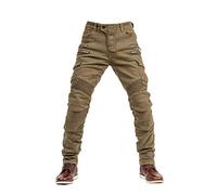 YOUCAI Men Women Motorbike Motorcycle Biker Trousers Denim Pants Jeans With Protective Lining,M,Khaki
