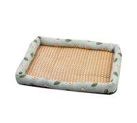 YOUCAI Non-Slip Breathable Sleeping Bed Pad Pet Rattan Cooling Mat Summer Cat Dog Bed Durable Lounger Cats Puppy Mattress Cool Nest Kennel YMnyguo