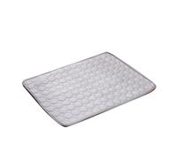 YOUCAI Portable Washable Solid Color ice Silk Pad Cooling Sleeping Pad Breathable Foldable Dog Self-Cooling Cushion Blanket Mat for Indoor or Outdoor Grey