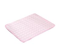 YOUCAI Portable Washable Solid Color ice Silk Pad Cooling Sleeping Pad Breathable Foldable Dog Self-Cooling Cushion Blanket Mat for Indoor or Outdoor Pink