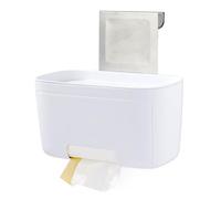 YouCopia 0 DoorStash Garbage Bag Dispenser, Hanging Kitchen Cabinet Door Organizer with Removable Lid for Storage, Steel Plastic, Speckled White
