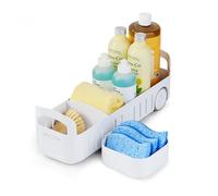 YouCopia 50339 RollOut Caddy, 5”, Rolling Under Sink Organizer for Kitchen and Bathroom, Plastic, White