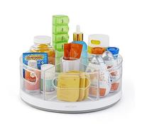 YouCopia Crazy Susan Kitchen Cabinet Turntable, Storage and Snack Organizer 6 Removable Bins, White (1)