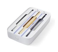 YouCopia Drawer Foil, Plastic Wrap, Parchment and Wax Paper with Safety Cutters and Labels for Kitchen Organization, 3-in-1, Speckled White