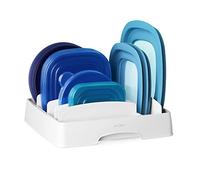 YouCopia StoraLid Food Container Lid Organiser, Adjustable Plastic Lid Storage for Kitchen Cupboard or Drawer Organisation, Medium