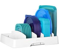 YouCopia StoraLid Food Container Lid Organiser, Large, Adjustable Plastic Lid Storage for Kitchen Cupboard or Drawer Organisation