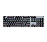 YOUCYYNB Mechanical Gaming Keyboard LED Backlit Wired Keyboard with Blue Switches, Fully Programmable, Anti-Ghosting 104 Keys for Desktop PC (Black)