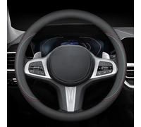 YOUDAXIN Nappa Leather Steering Wheel Cover Universal 15 inch Black