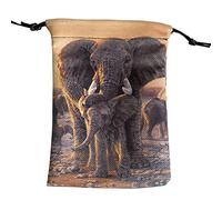 Youding 5 Tarot Cards, Velvet Tarot Card Bag with Animal Design - Bags 5.12 x 7.09 Inches for Tarot Cards, Dice, Crystal Stones, Marble, Jewellery, Game