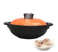 Youding Ceramic Pot, Soup Pot in Casserole, Chinese Terracotta Pot for Cooking, High Temperature Resistant, 600ml, Dry Burning Pot Without Breaking