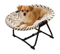 Youding Dog Cot Bed, Portable Folding Non-Slip Hanging Cot, 57 x 41 x 26 cm Raised Dog Beds | for Pets, Puppies, Sleeping, Resting, Camping and Travel