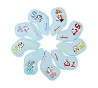 Youding Golf Cover - Cute Golf Driver PU Leather with Embroidery Bunny with Numbers, 9 Pieces Head Covers for Fairway Woods Hybrid, Fits