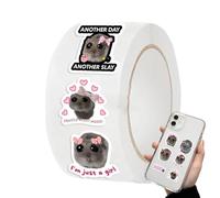 Youding Hamster Stickers - Weird 500 Pieces Sad Animal Stickers | 10 Pattern Package | Cute I'm Just A Girl Scrapbook Accessories | Laptop Water Bottle Labels for Water Bottles