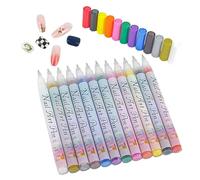 Youding Nail Polish Markers - 12pcs 0.5mm Quick Dry Nail Tools with Fine Tips | Drawing Pen and Dot Marker | for Manicure, Decoration, Lining,