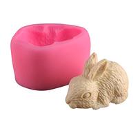 Youding Rabbit Fondant Mould - Cute Rabbit Shape Soap Mould, 3D Rabbit Silicone Soap Mould, Mousse Ice Pudding Chocolate Mould