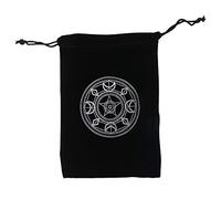 Youding Tarot card, jewellery pouch with a mystery black magic theme, tarot card storage bag, tarot bag with drawstring, card holder