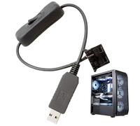 Youding USB to Fan Adapter | USB 3-Pin / 4-Pin PWM Connector - Fan Speed Controller | for PC Computer Desktop Electronic Devices Cooling System
