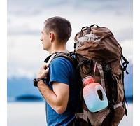 Youding Water Half Gallon with Straw, Motivational Leakproof Drinks, Flexible Extra Strong, Reusable Sports Ton Barrel BPA Free Sports Bottle Grand