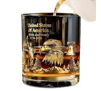 Youding Whisky Glasses | Clear Stable Tumbler as a Memorial for 250th Anniversary Motif - 300 ml Very Cool Whiskey Glasses for Pure Enjoyment, for Celebration Collection, Bars, Home, Pub and Parties