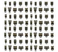 Youdiyla 100pcs Alloy Ancient Blue Tee set Pendant Jewelry Making DIY Keychain Earrings Pendant Various Design Charms for Jewelry Making Bracelets Necklace (SN853)