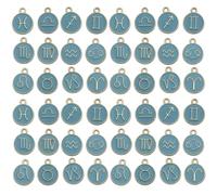 Youdiyla 60pcs Alloy colored enamel constellation set Pendant Jewelry Making DIY Earrings Pendant Various Design Charms for Jewelry Making Bracelets Necklace (HK493)