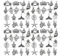 Youdiyla Musical Instrument Charms Set, Antique Silver Metal Pendants with Treble Clef, Guitar, Piano Keys, Music Notes, 60 Pieces for DIY Jewelry Making (SN1149)