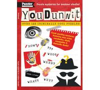 YouDunnit - a unique cosy crime puzzle book packed with mysteries, puzzles, teasers and armchair detective challenges.